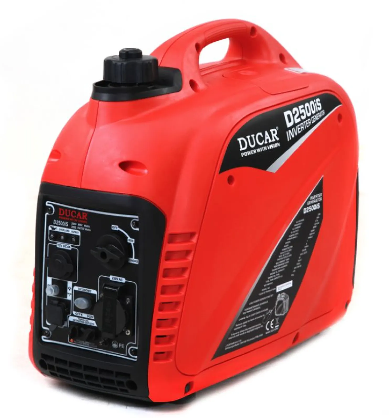 Aggregaatti Ducar D2500IS invertteri-malli 2200/2000 W 98cc 4-tahti 1xUSB