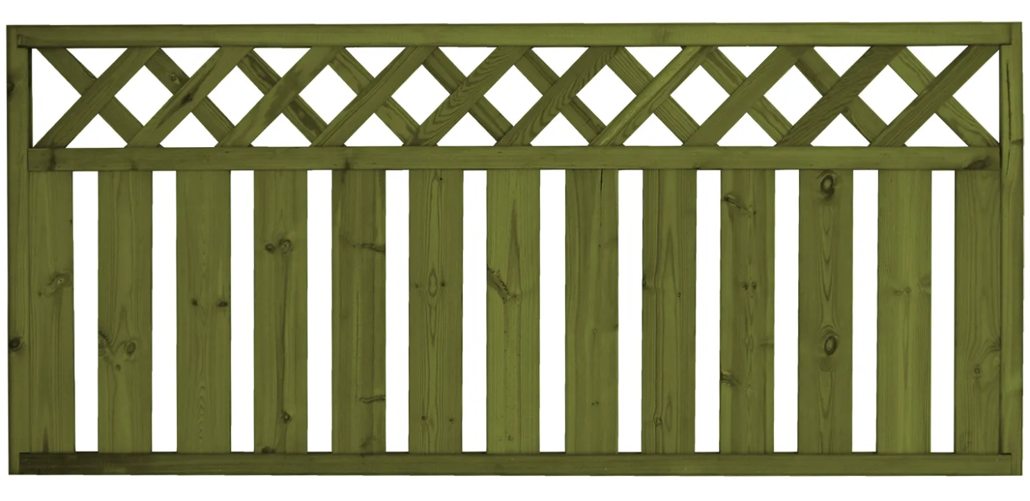 Aitaelementti Lehtoharju A18 1800x800 mm pystylauta + vinoristikko vihreä
