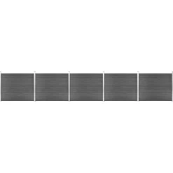 Aitapaneelisarja WPC 872x146 cm musta