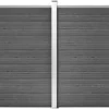 Aitapaneelisarja WPC 699x146 cm musta