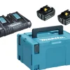 Akkupaketti Makita LXT 18V PowerPack 2x6,0 Ah ja DC18RD + Makpac