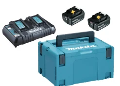 Akkupaketti Makita LXT 18V PowerPack 2x6,0 Ah ja DC18RD + Makpac