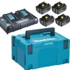 Akkupaketti Makita LXT 18V PowerPack 4x6,0 Ah ja DC18RD + Makpac