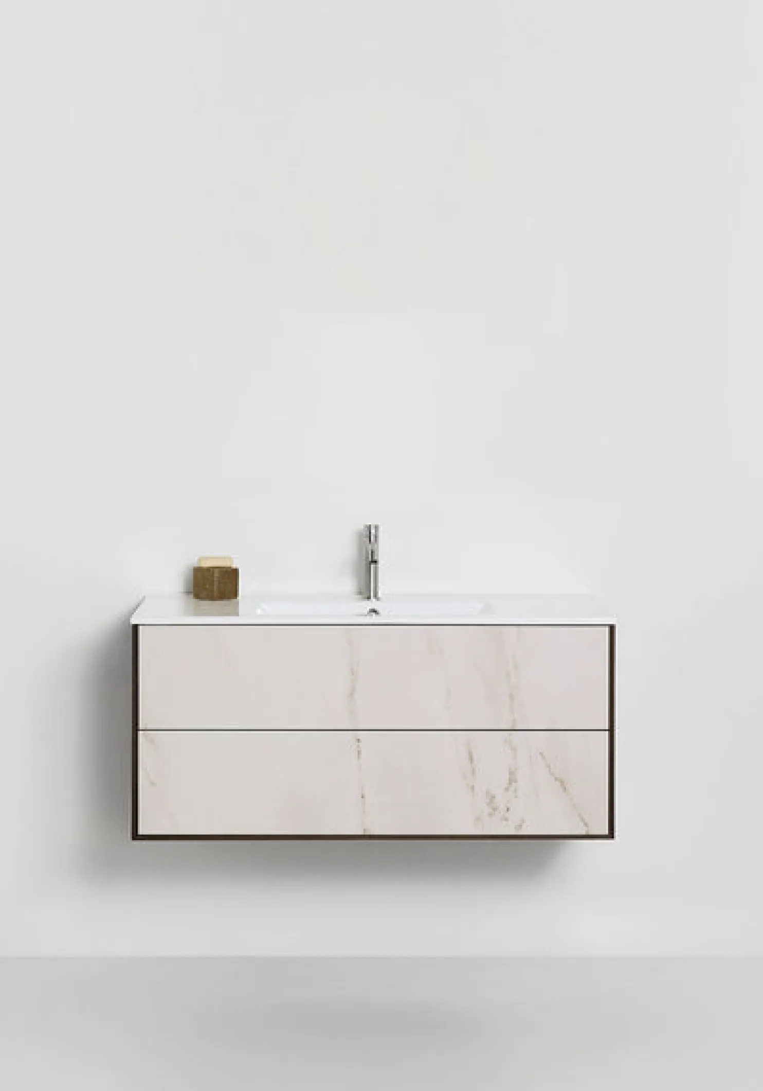 Allaskaappi altaalla Hafa Edge Stone, 470x1010x465mm, 2 ltk, savu tammi