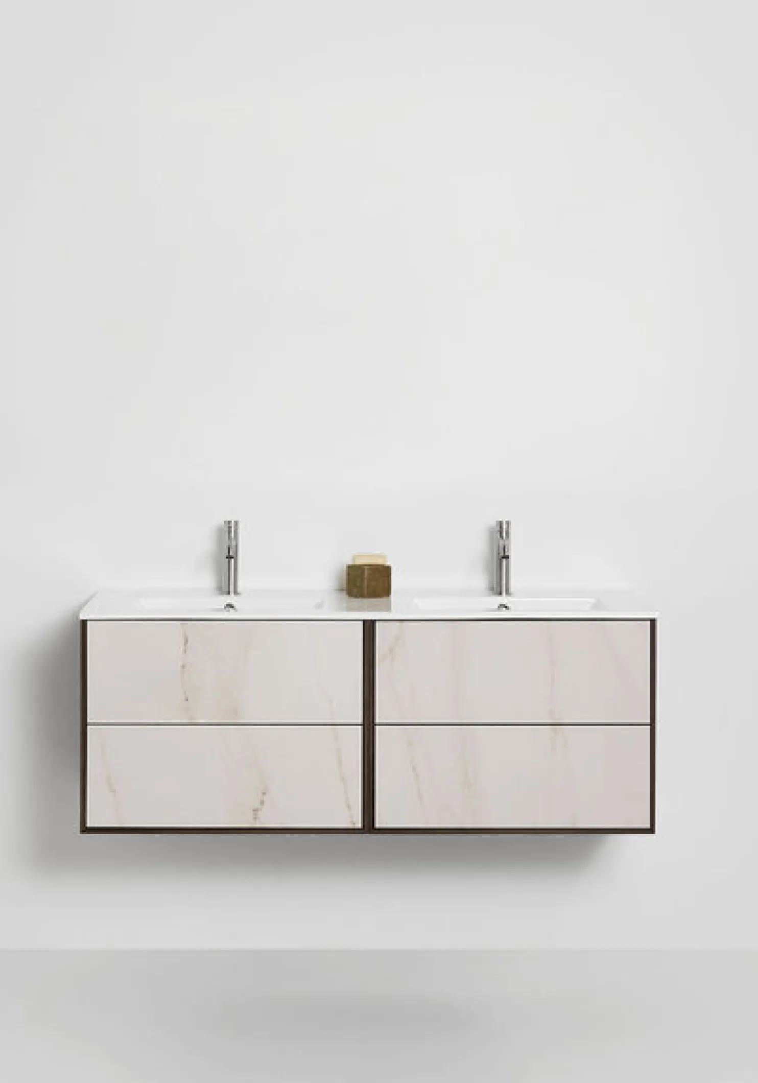 Allaskaappi altaalla Hafa Edge Stone, 470x1210x465mm, 4 ltk, savu tammi
