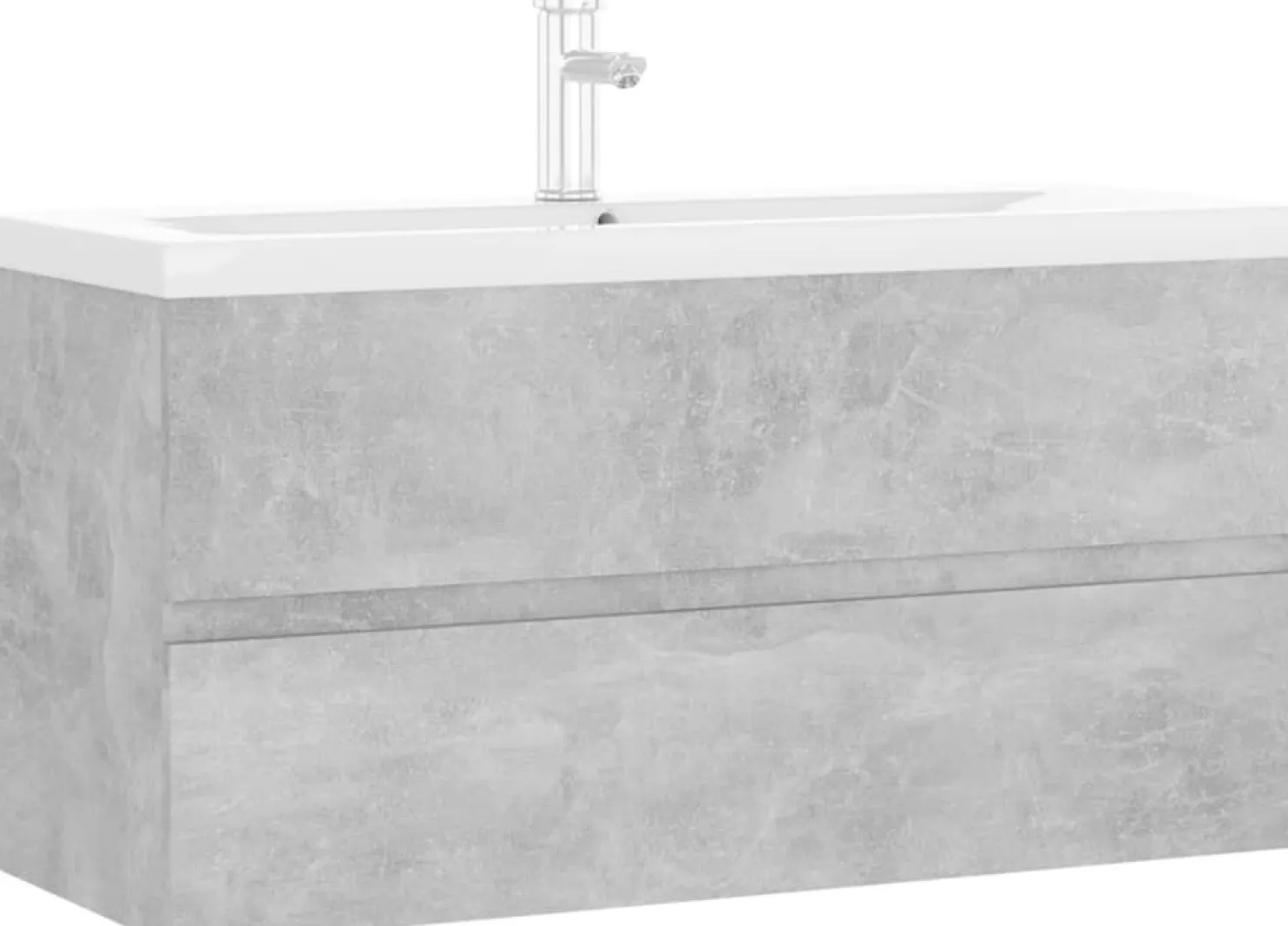 Allaskaappi altaalla, 90x38,5x45 cm, betoninharmaa