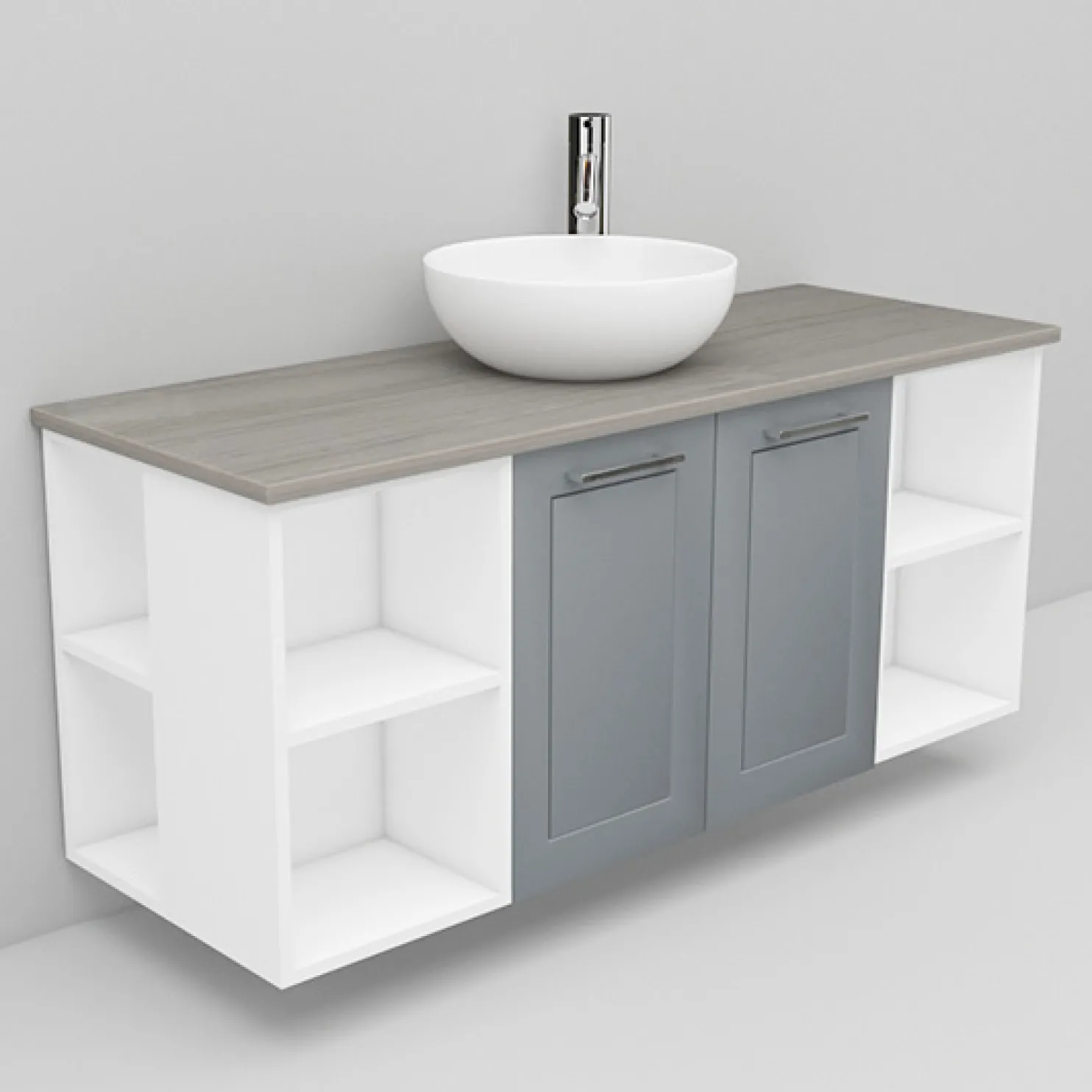 Allaskaappi ja Coast-allas Noro Flexline 149 1200 mm marmoritaso eri värejä