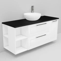 Allaskaappi ja Coast-allas Noro Flexline 176 1200 mm musta taso eri värejä