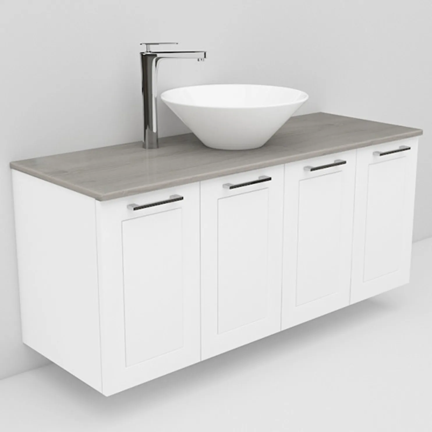 Allaskaappi ja Loop-allas Noro Flexline 123 1200 mm marmoritaso eri värejä