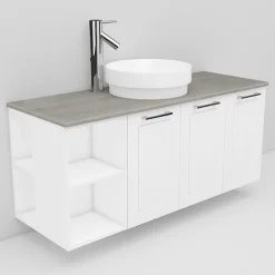 Allaskaappi ja Peak-allas Noro Flexline 140 1200 mm marmoritaso eri värejä