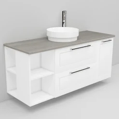 Allaskaappi ja Peak-allas Noro Flexline 172 1200 mm marmoritaso eri värejä