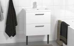 Allaskaappi ja pesuallas Otsoson Luja Clever, lankavedin, valkoinen, eri kokoja