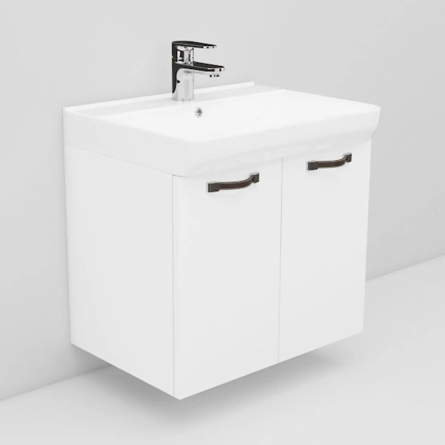 Allaskaappi ja tasoallas Noro Living 1.1 600mm kahdella ovella valkoinen