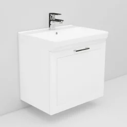 Allaskaappi ja tasoallas Noro Living 3.2 600mm yhdellä laatikolla valkoinen raami