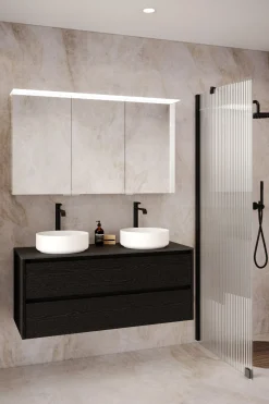 Allaskaappi kahdella malja-altaalla Hietakari Classic K05, 994x455 mm, eri vaihtoehtoja