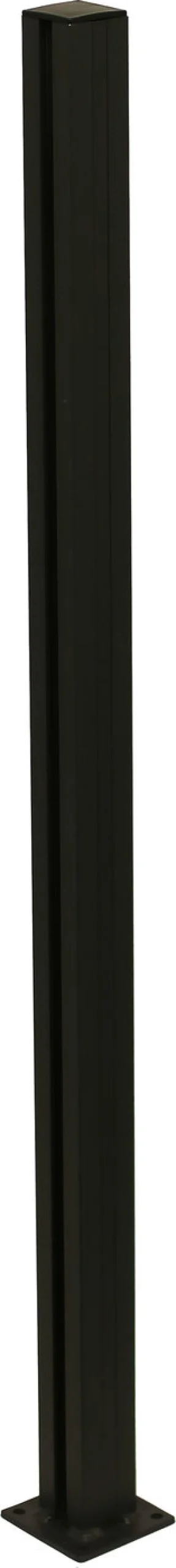 Alumiinitolppa 100 cm lasipaneelille Hortus multi, musta 108 cm