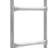 2-askelmaiset trampoliinin tikkaat, teräs, hopea, 82,5 cm