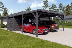 Autokatos Holzbrüder Ralf 52m2 pienellä varastolla
