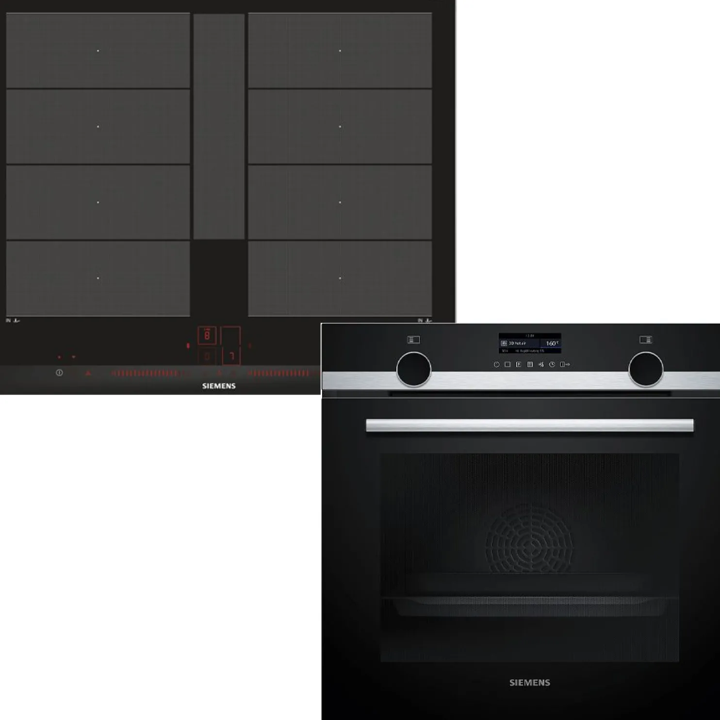 Erillisuuni ja induktioliesitaso Siemens HB579GBR3 EX675LYV1E, teräs