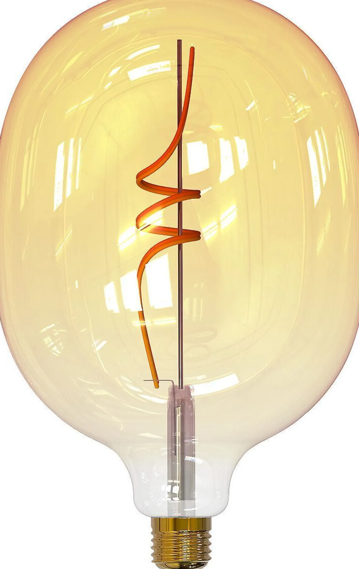Filamenttilamppu Airam SmartHome SPIRAL FILAMENT, 4.9W, E27, 380lm, 1800-3000K, amber