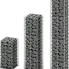 Gabion-/kivikorisarja 3kpl galvanoitu vaijeri eri kokoja