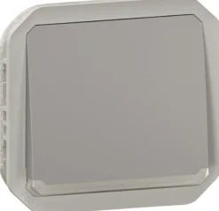Hakuvalollinen painikemekanismi Legrand Plexo 1 NO 10 A IP55, harmaa