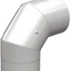 Hormin 90° kulma tarkastusluukulla Schiedel Prima Smooth, 150mm, musta