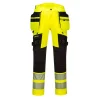 Huomiohousut Portwest DX442 Hi-Vis Stretch keltainen/musta