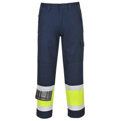 Huomiohousut Portwest MV26 Modaflame keltainen/sininen