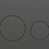 Huuhtelupainike Geberit Sigma40, pyöreä, 2-H, musta kromi/harjattu, easy-to-clean