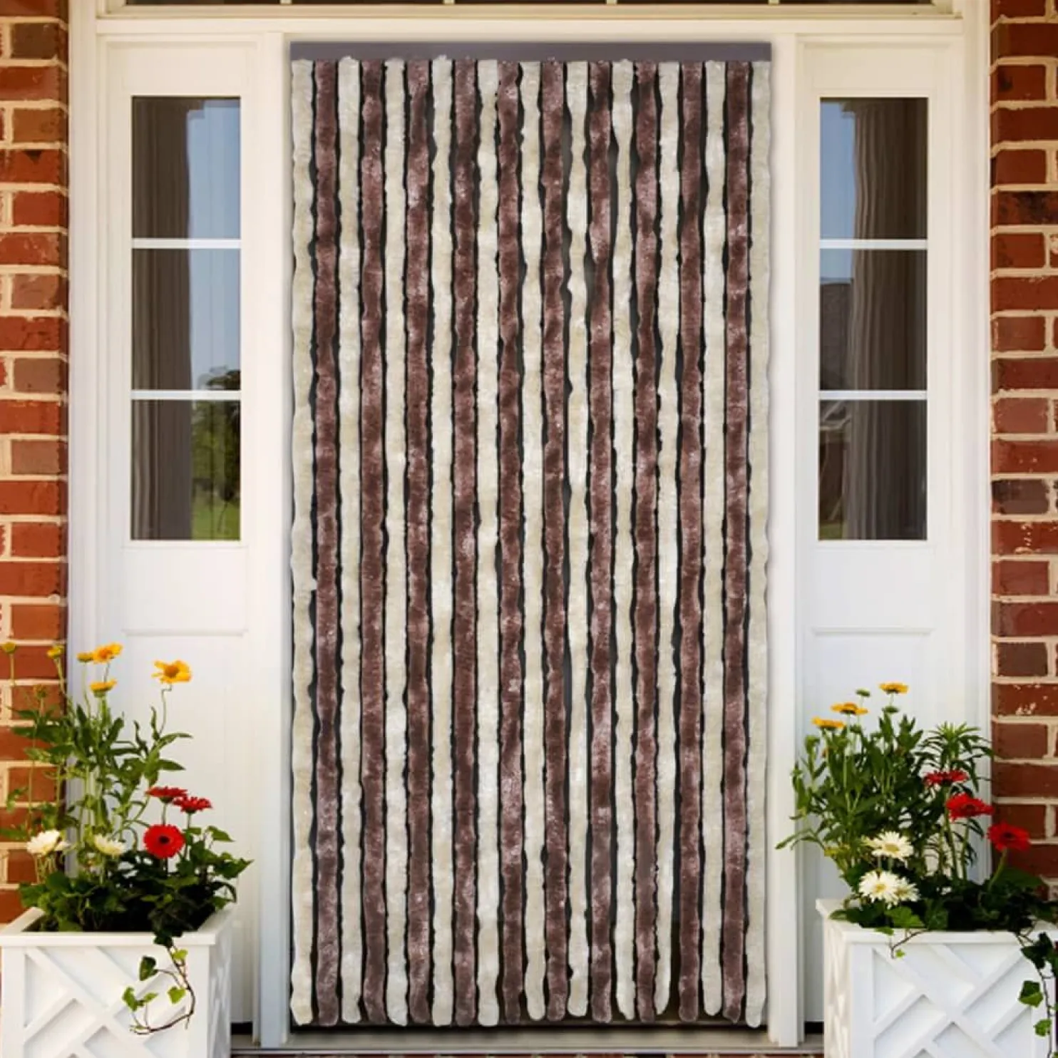 Hyönteisverho beige ja vaaleanruskea 90x200 cm chenille