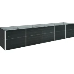 Istutuslaatikko, galvanoitu teräs, antrasiitti, eri kokoja
