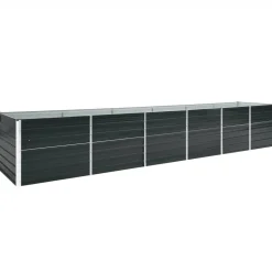 Istutuslaatikko, galvanoitu teräs, antrasiitti, eri kokoja