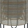 Istutuslaatikko Home4You WICKER Ø36xK48 cm, beige-harmaa