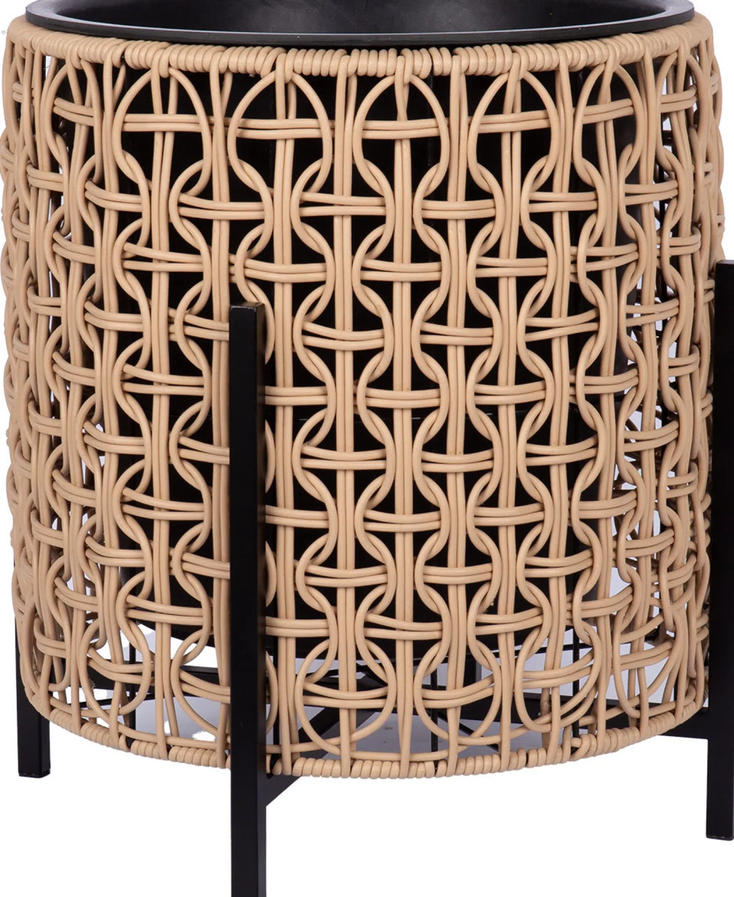 Istutuslaatikko Home4You WICKER jalustalla 39x39xK42 cm, vaaleanruskea