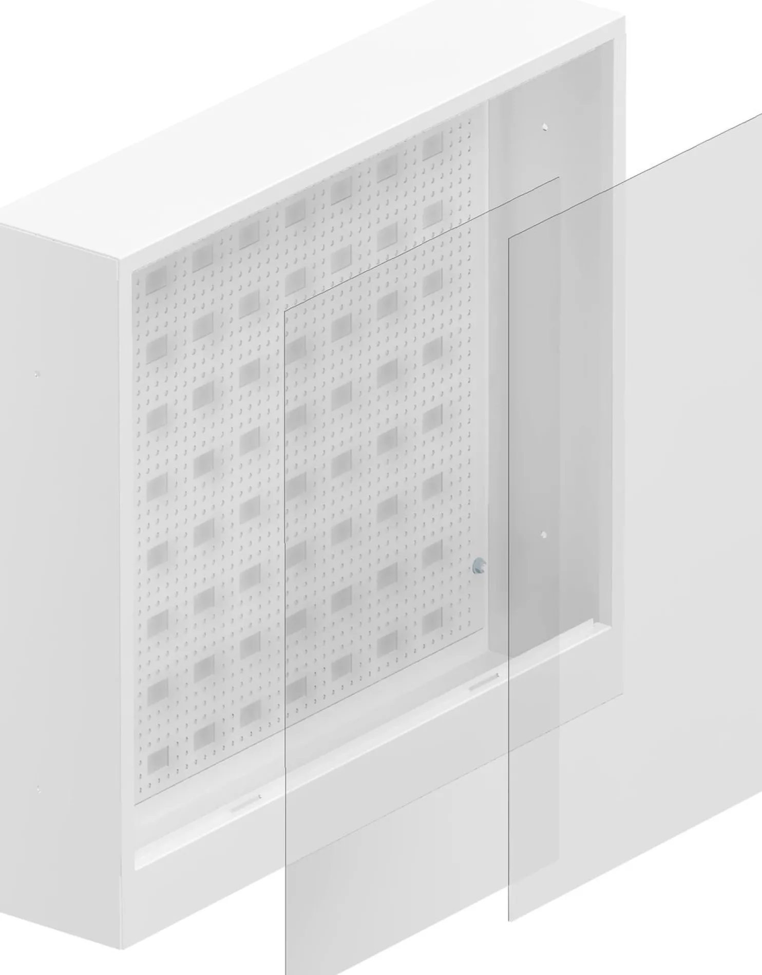 Jakotukkikaappi Uponor Aqua Plus RS B 550x500x108 mm