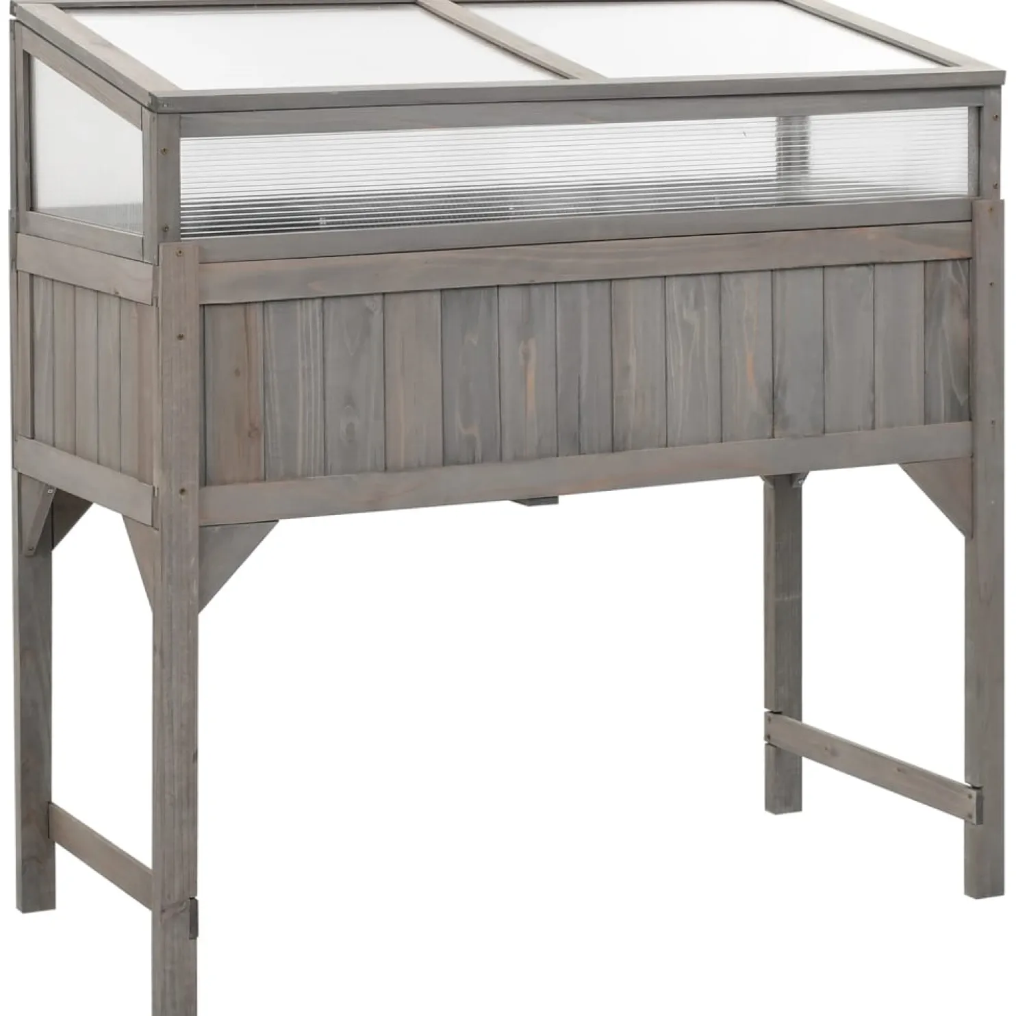Jalallinen kasvihuoneellinen istutuslaatikko 110x54x120cm kuusi