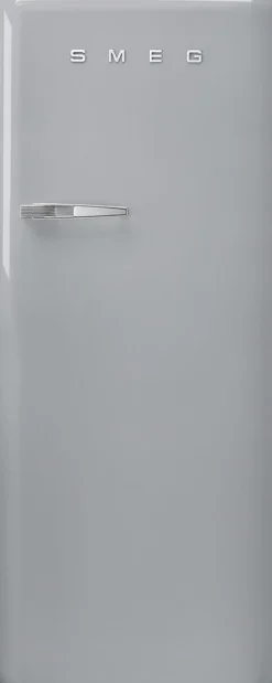 Jenkkikaappi pakastelokerolla Smeg Retro FAB28RSV6, 60.1cm, 244/26 l, oikea, hopea