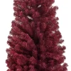Joulukuusi Nordic Winter, Bling, kapea PVC, luokka C, 180x68cm, tummanpunainen