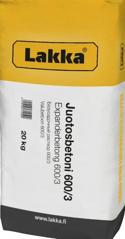 Juotosbetoni Lakka 600/3, eri kokoja