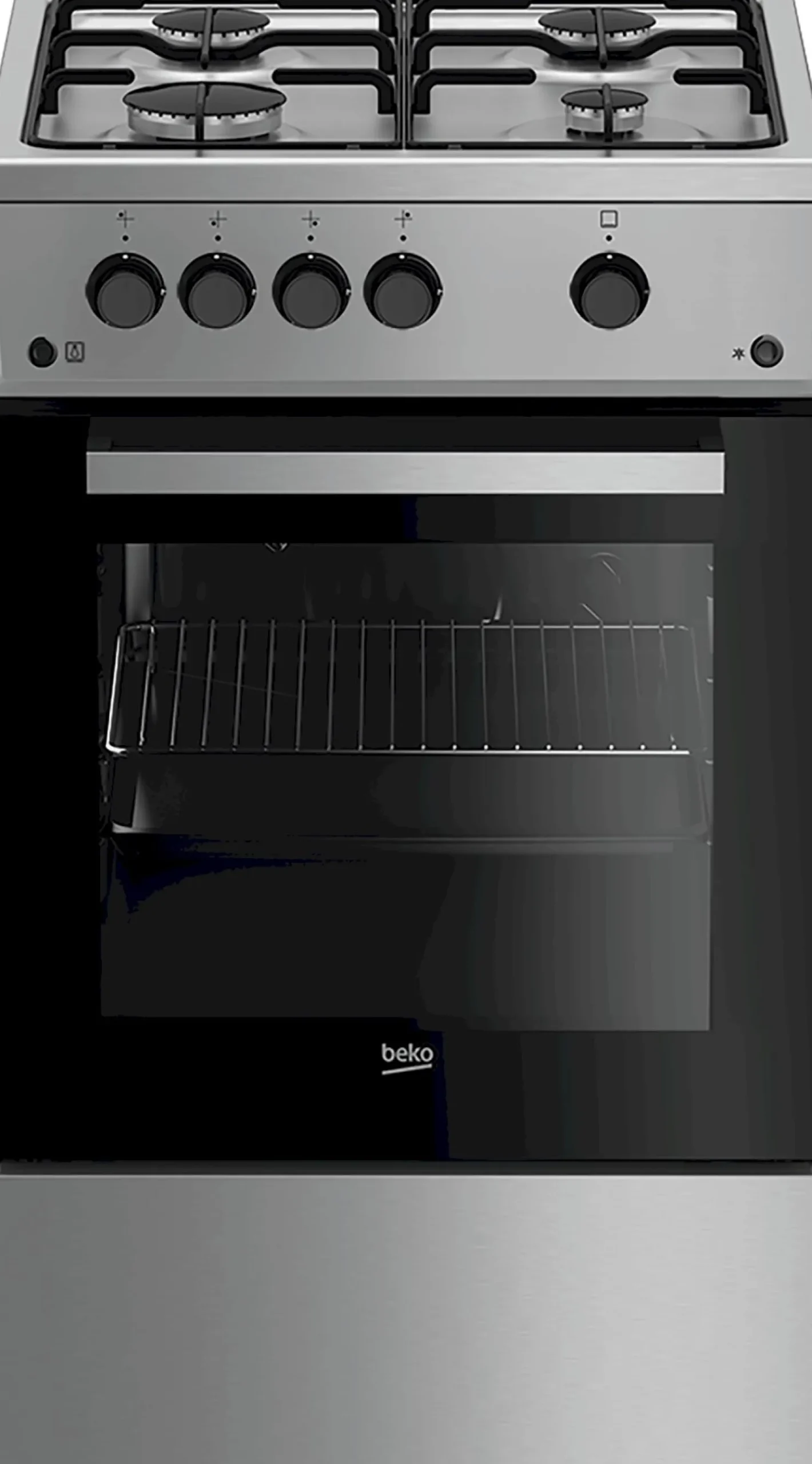 Kaasuliesi kaasu-uunilla Beko FSG52020FX, 50cm, teräs