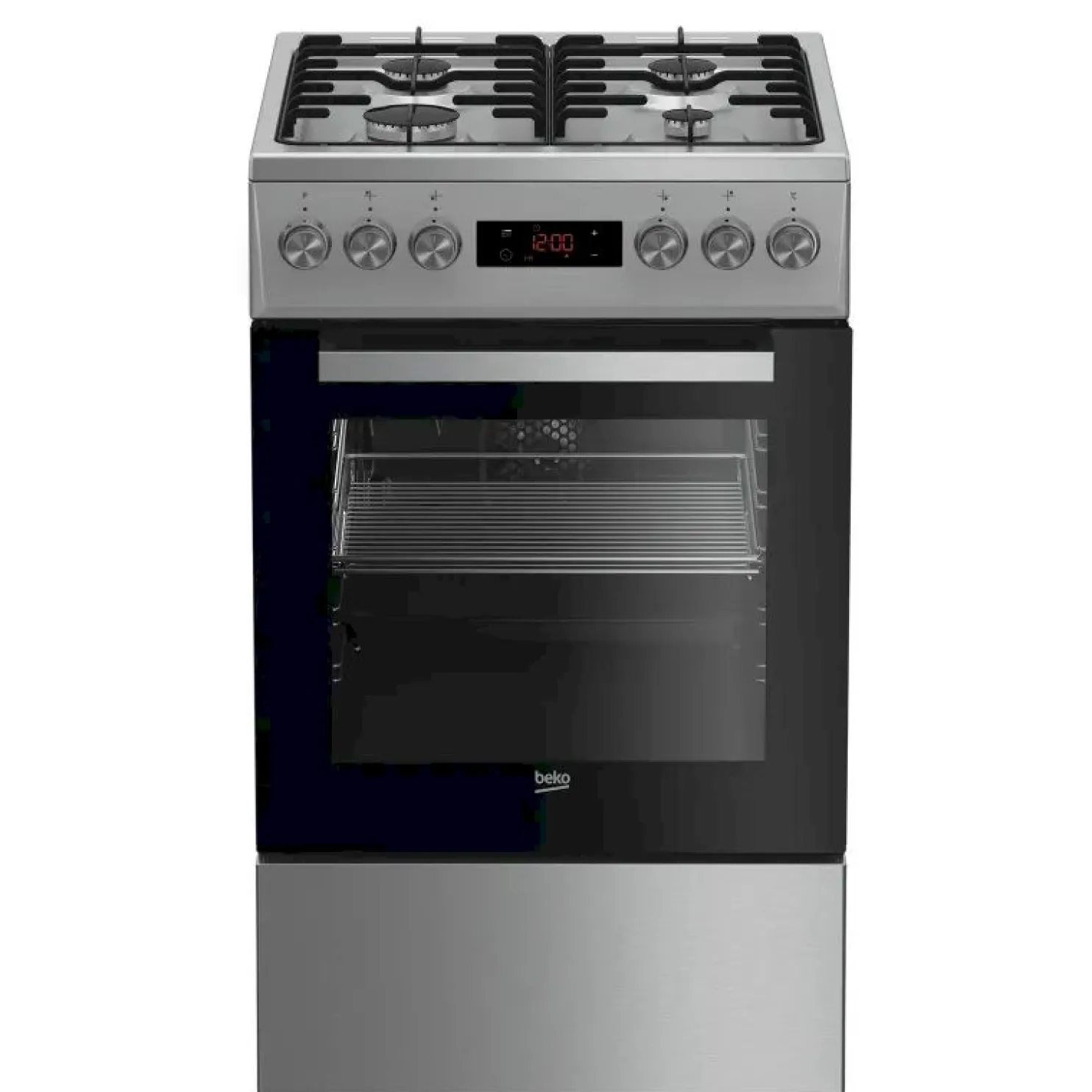 Kaasuliesi sähköuunilla Beko FSM52321DXDT, 50cm, ruostumaton teräs