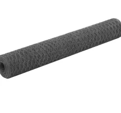 Kanaverkko teräs PVC pinnoitteella silmäkoko 13mm 25x1m harmaa