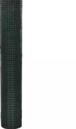 Kanaverkko 12x12mm galvanoitu PVC pinnoitteella 10x1m vihreä