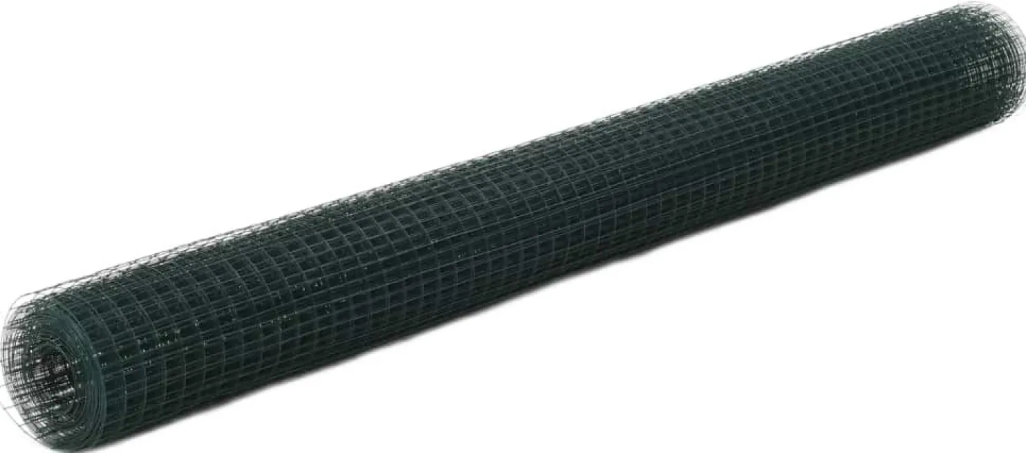 Kanaverkko 12x12mm galvanoitu teräs 10x1.5m vihreä