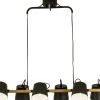 Kattovalaisin Aneta Lighting Espresso 6-osainen suunnattava mattamusta/puu