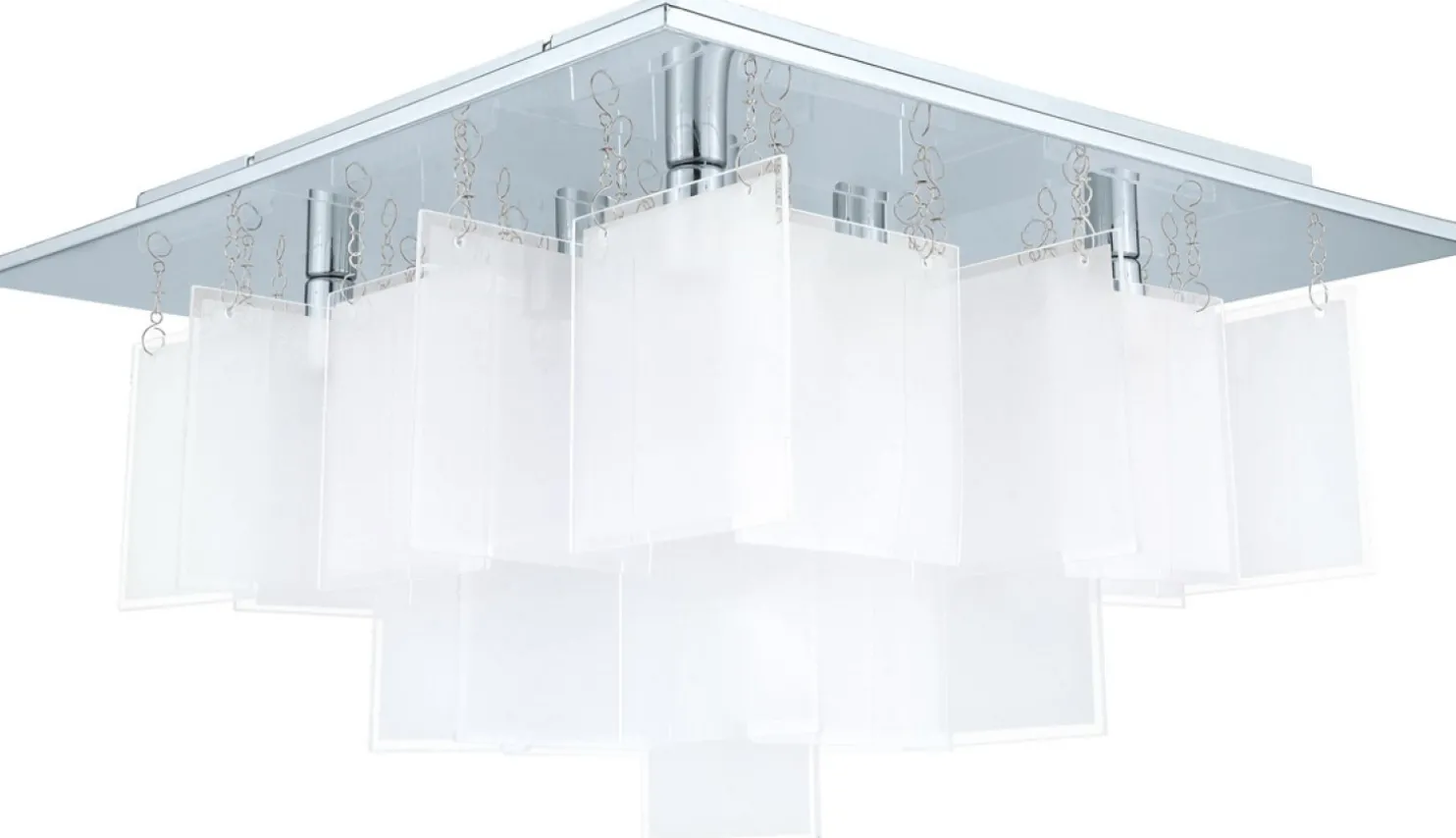 Kattovalaisin Condrada 1 470x470x300 mm 8-osainen kromi/valkoinen