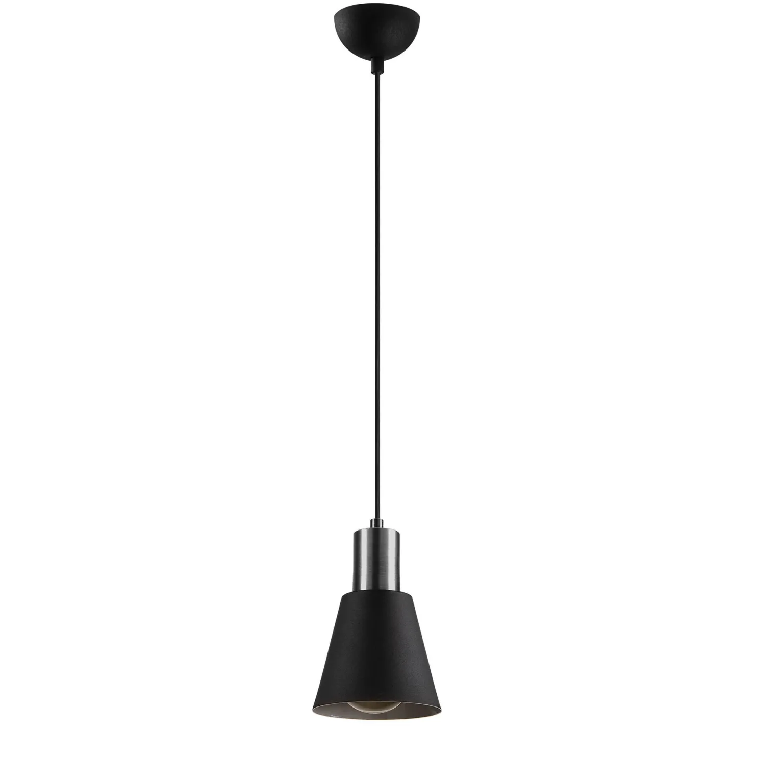 Kattovalaisin Linento Lighting Kem, musta/nikkeli