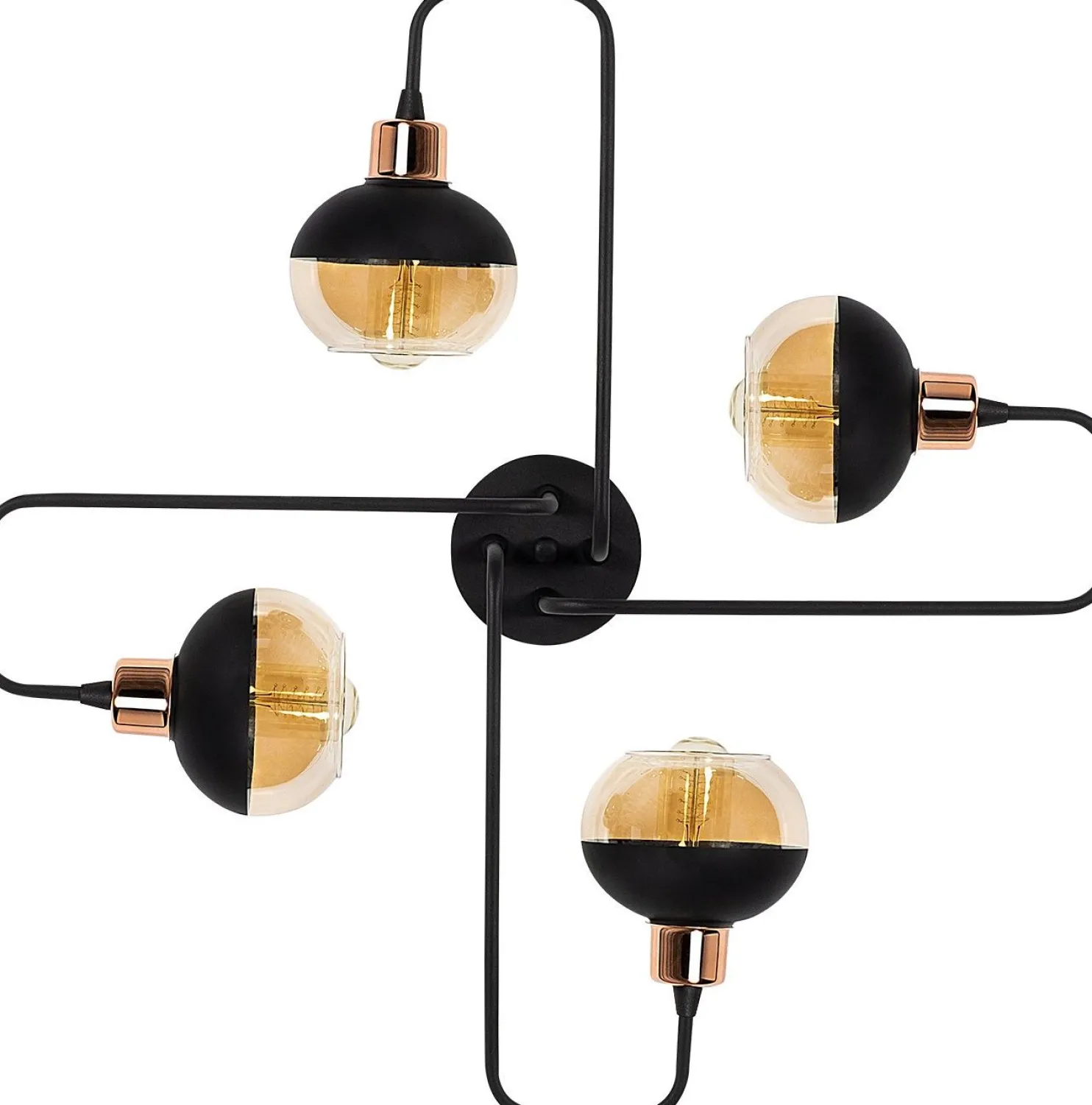 Kattovalaisin Linento Lighting Ani 4-osainen musta/kupari