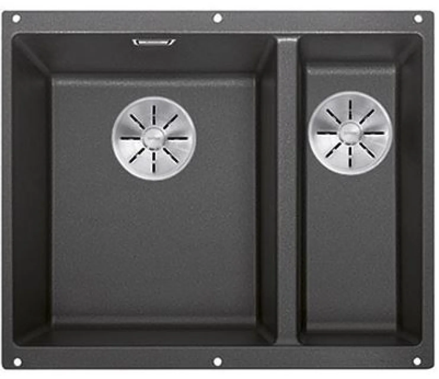 Keittiöallas Blanco Subline 340/160-U, 555x460mm, Silgranit, altakiinnitettävä, eri värejä, vasen